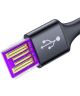 Baseus Halo Series Quick Charge USB-C Lichtgevende Kabel 2m Zwart