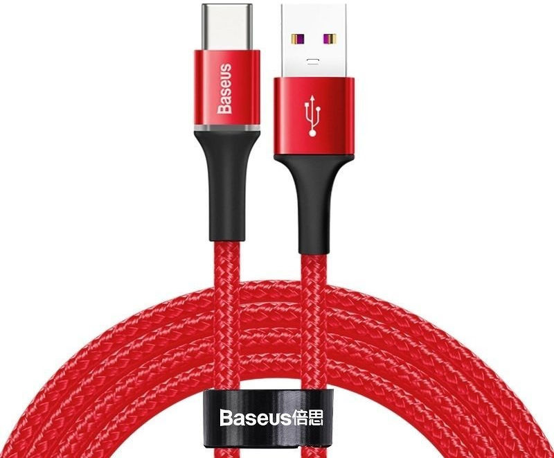 Baseus Halo Series Quick Charge USB-C Lichtgevende Kabel 2m Rood afbeelding 1