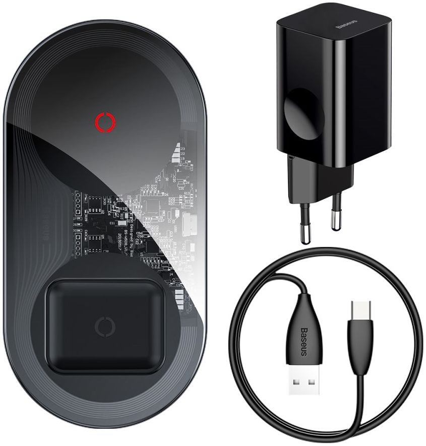 Baseus 2-in-1 Draadloze Snellader 20W voor Smartphone/AirPods afbeelding 2