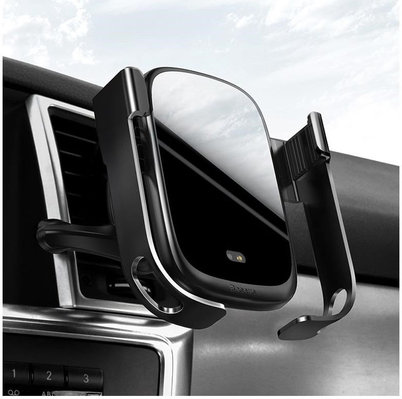 Baseus Ventilatiehouder met Draadloze Oplader Klemt Automatisch Zwart afbeelding 6