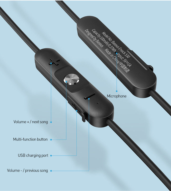 Baseus Encok S30 Draadloze Waterbestendige Headset Zwart afbeelding 8
