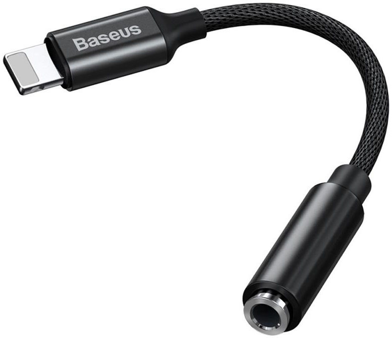 Baseus iP Lightning naar 3.5mm Jack Zwart afbeelding 2