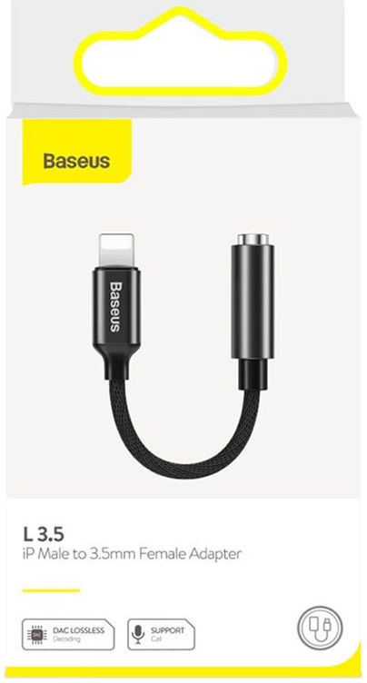 Baseus iP Lightning naar 3.5mm Jack Zwart afbeelding 4