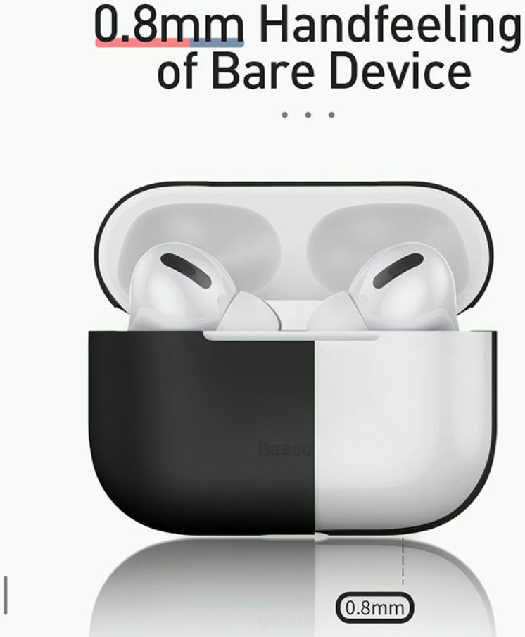 Baseus Ultradun Siliconen Apple AirPods Pro Hoesje Zwart afbeelding 3