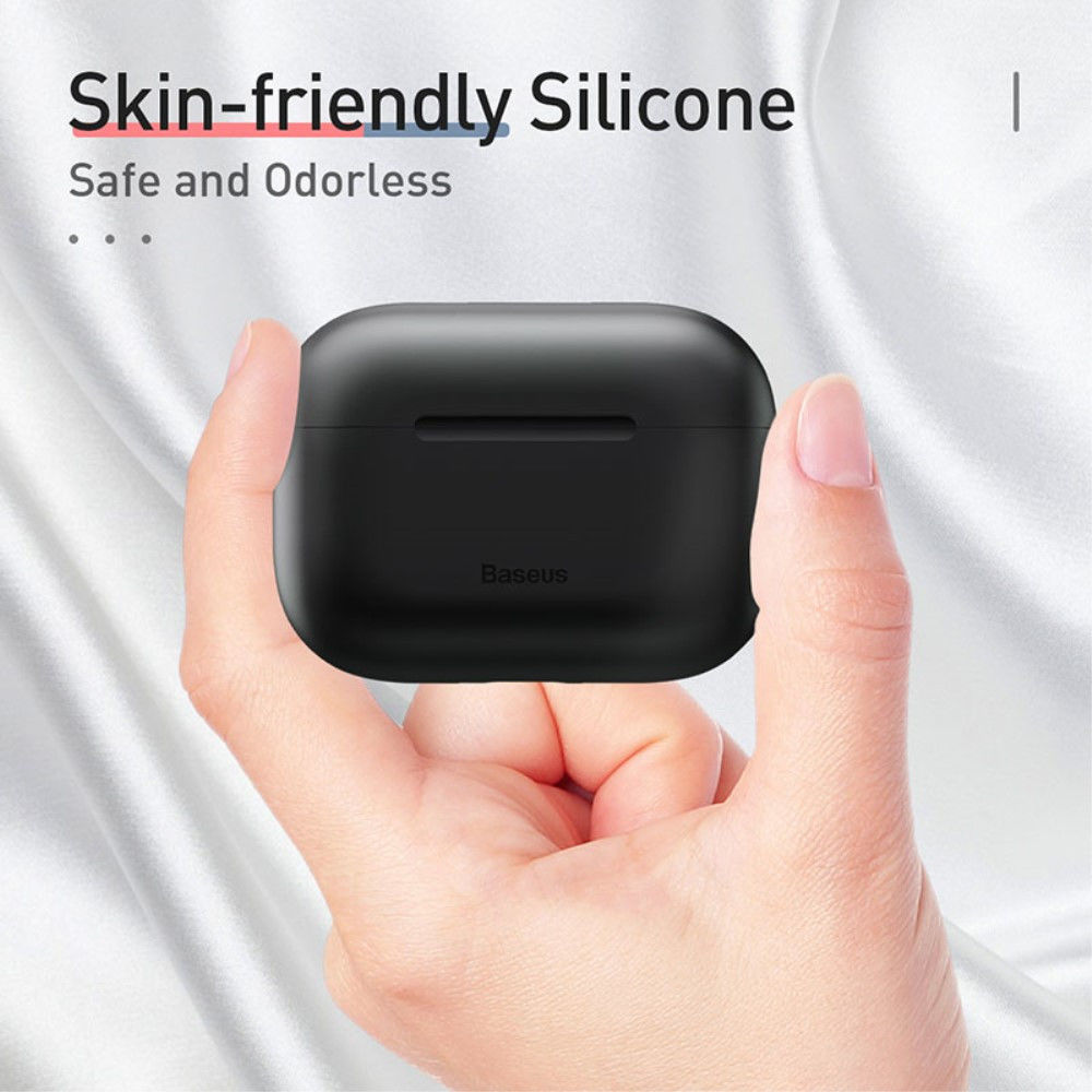 Baseus Ultradun Siliconen Apple AirPods Pro Hoesje Zwart afbeelding 4