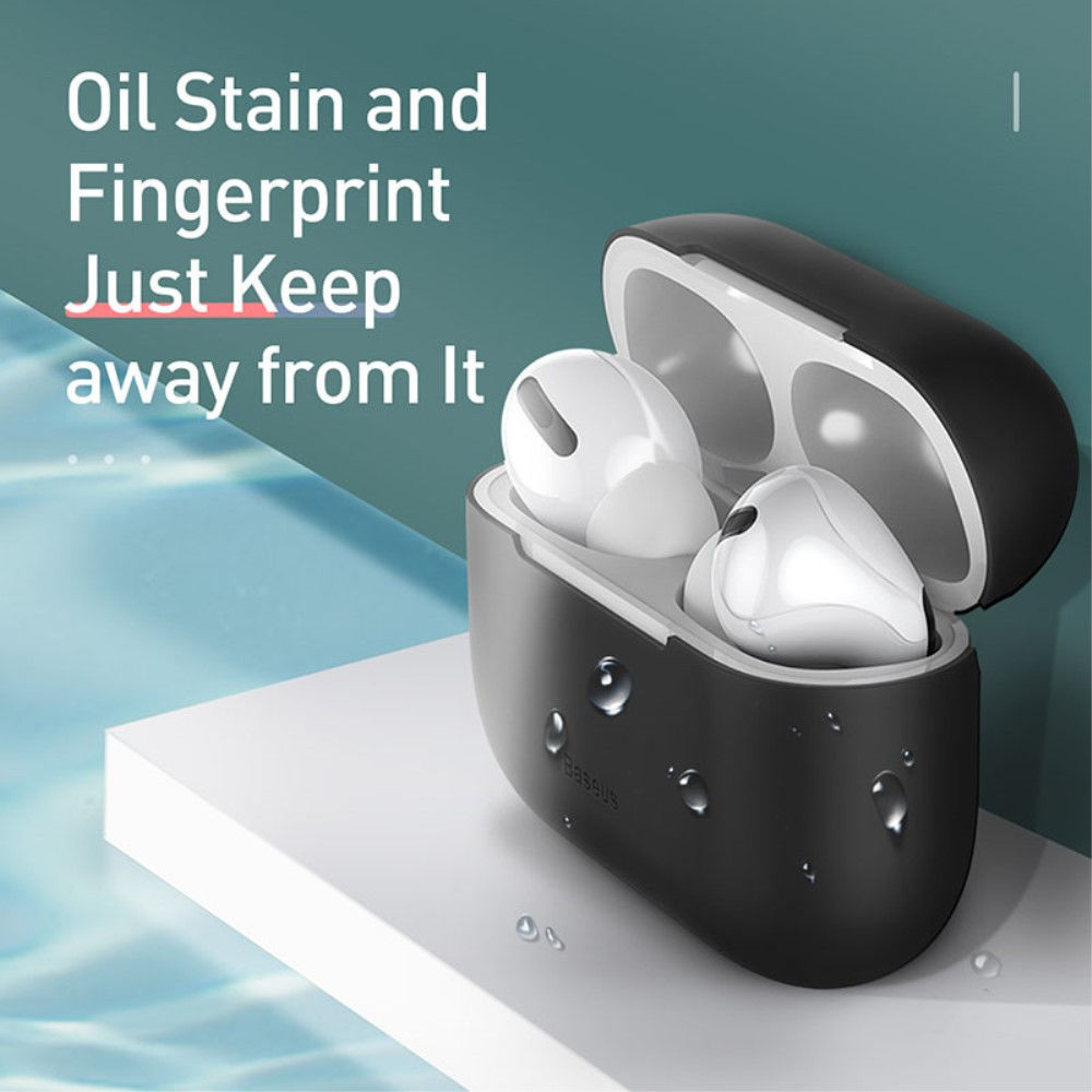 Baseus Ultradun Siliconen Apple AirPods Pro Hoesje Zwart afbeelding 7