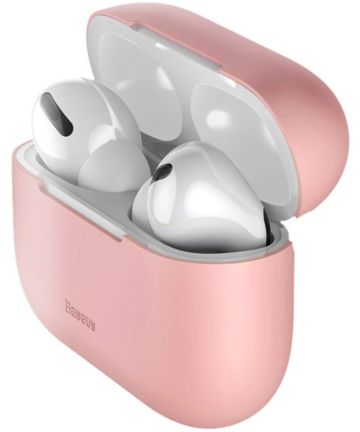 Baseus Ultradun Siliconen Apple AirPods Pro Hoesje Roze Hoesjes