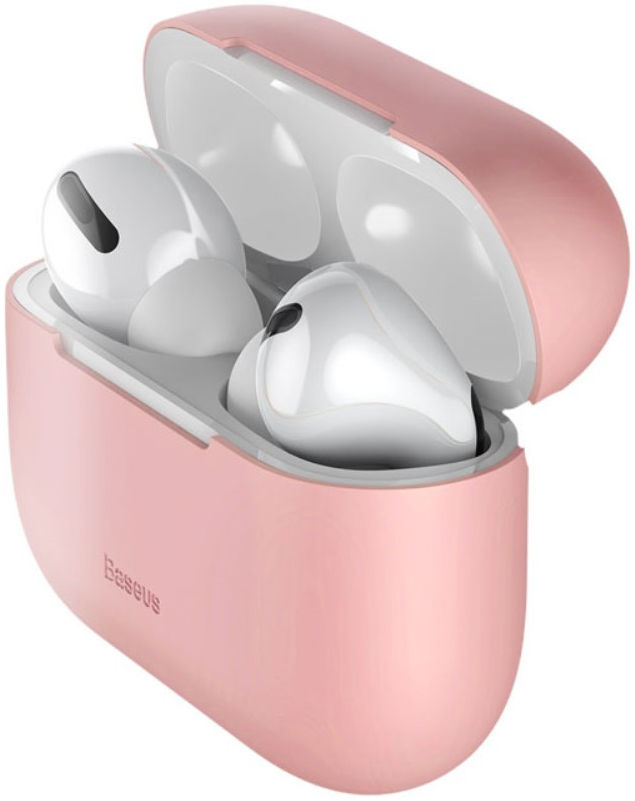 Baseus Ultradun Siliconen Apple AirPods Pro Hoesje Roze afbeelding 1