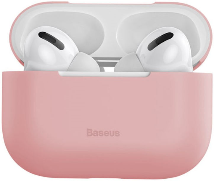 Baseus Ultradun Siliconen Apple AirPods Pro Hoesje Roze afbeelding 11