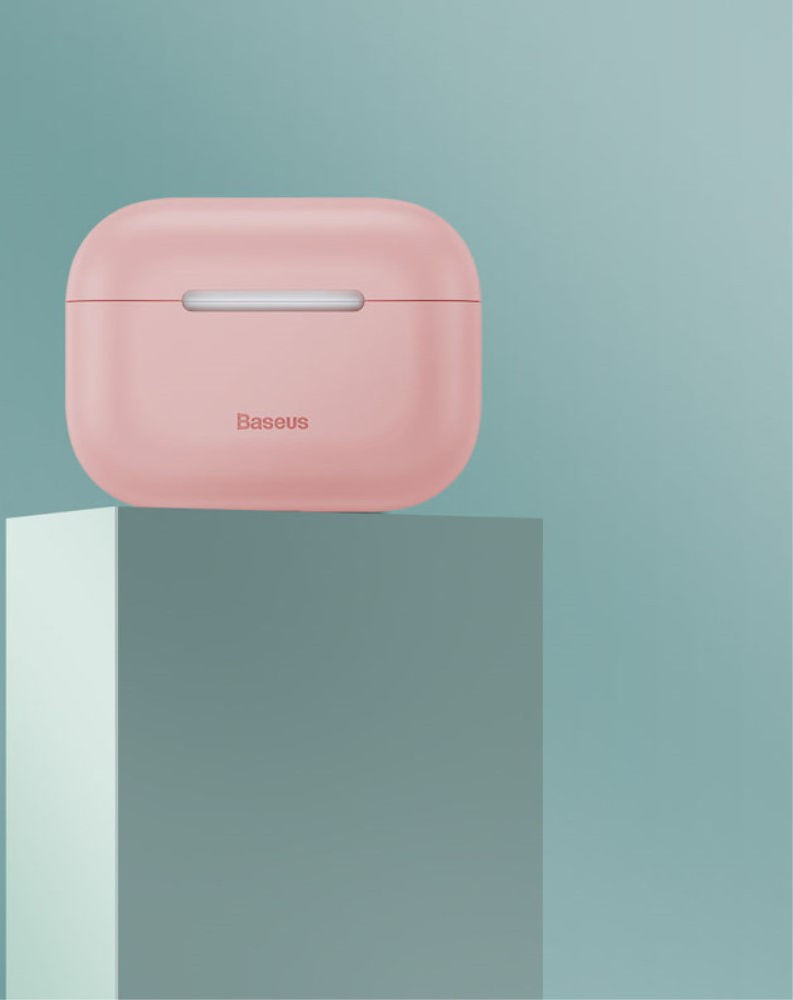 Baseus Ultradun Siliconen Apple AirPods Pro Hoesje Roze afbeelding 12