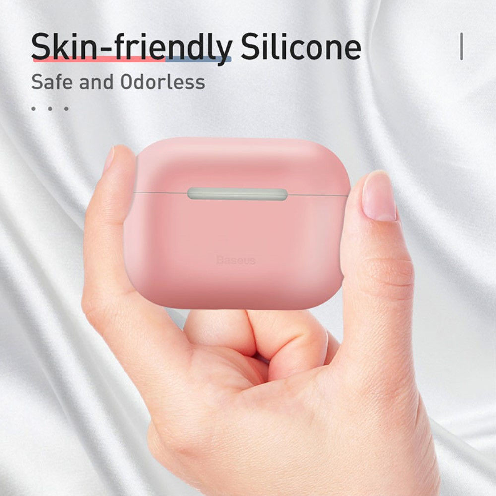 Baseus Ultradun Siliconen Apple AirPods Pro Hoesje Roze afbeelding 4