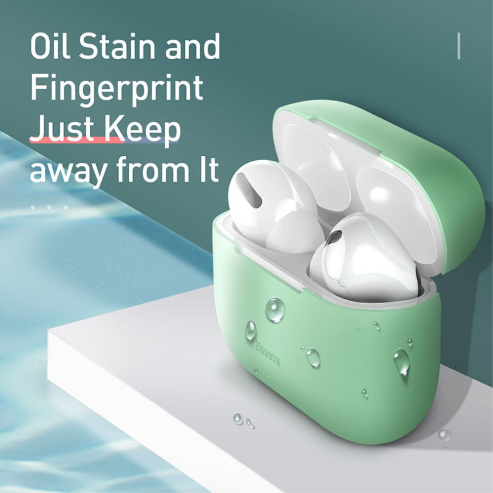 Baseus Ultradun Siliconen Apple AirPods Pro Hoesje Groen afbeelding 7