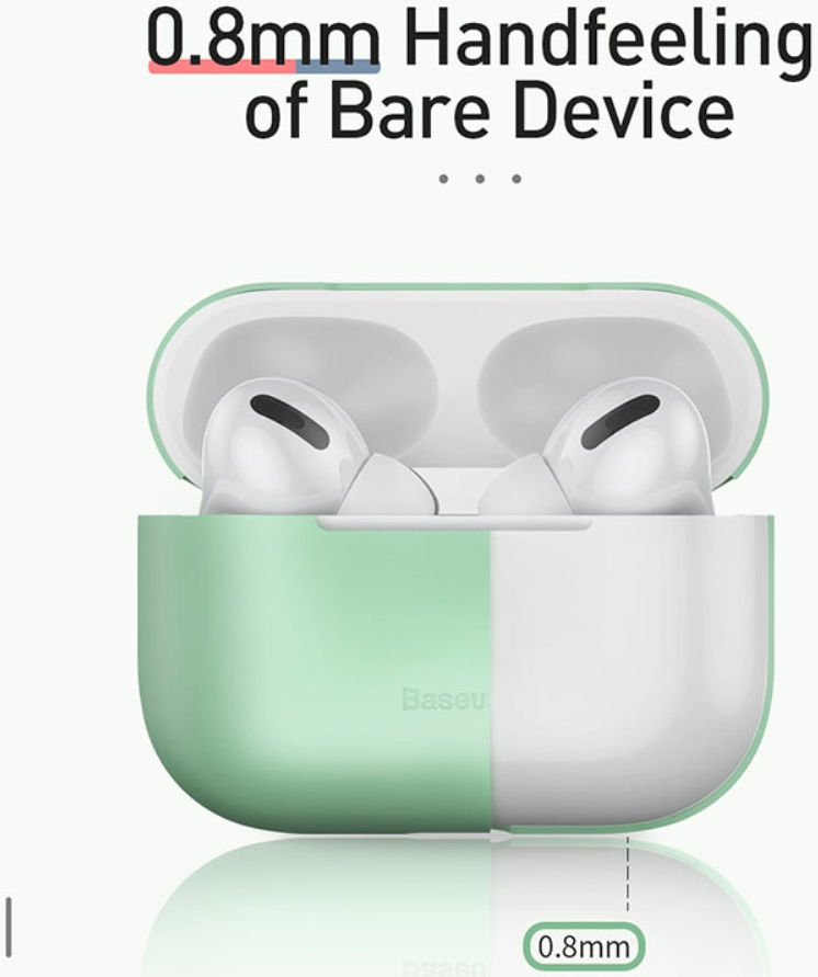 Baseus Ultradun Siliconen Apple AirPods Pro Hoesje Groen afbeelding 3