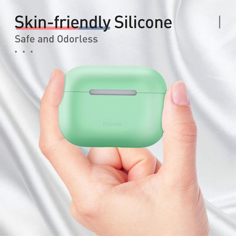 Baseus Ultradun Siliconen Apple AirPods Pro Hoesje Groen afbeelding 4