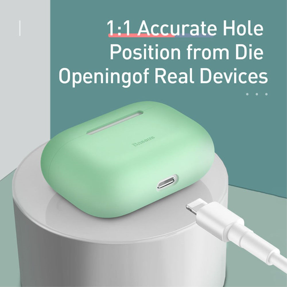 Baseus Ultradun Siliconen Apple AirPods Pro Hoesje Groen afbeelding 6