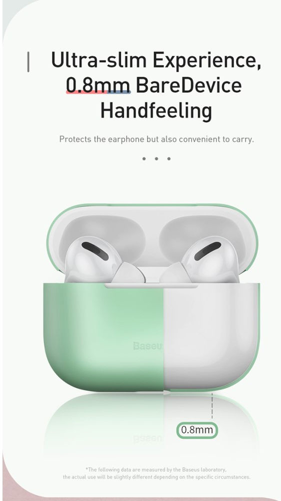 Baseus Ultradun Siliconen Apple AirPods Pro Hoesje Groen afbeelding 16