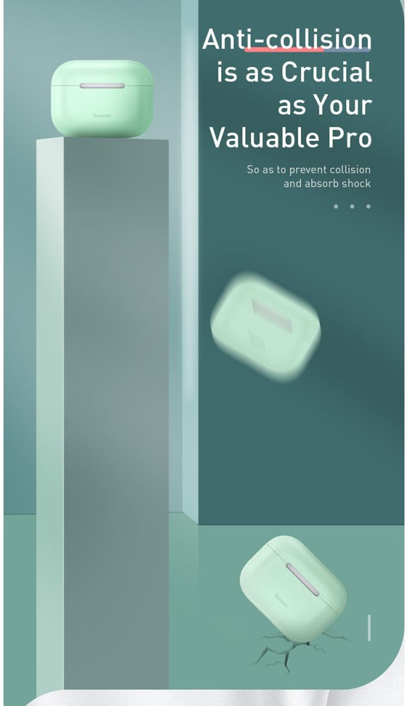 Baseus Ultradun Siliconen Apple AirPods Pro Hoesje Groen afbeelding 19