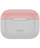 Baseus Ultradun Siliconen Apple AirPods Pro Hoesje Roze Grijs