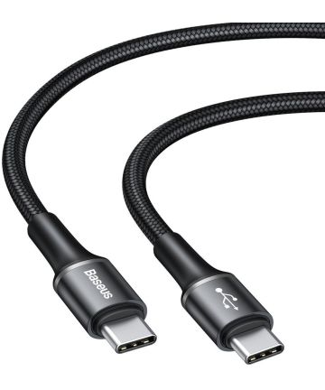 Baseus Halo Series Quick Charge USB-C naar USB-C Kabel 1m Zwart Kabels