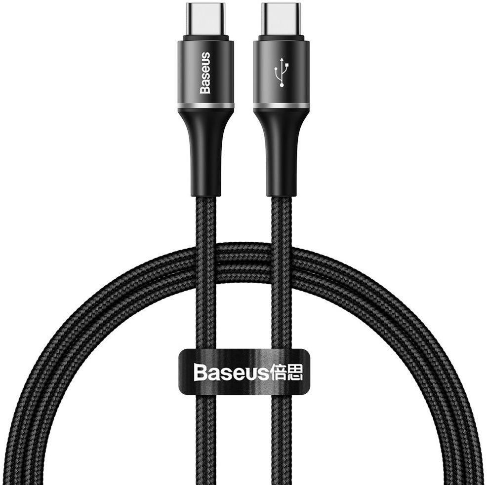 Baseus Halo Series Quick Charge USB-C naar USB-C Kabel 1m Zwart afbeelding 2