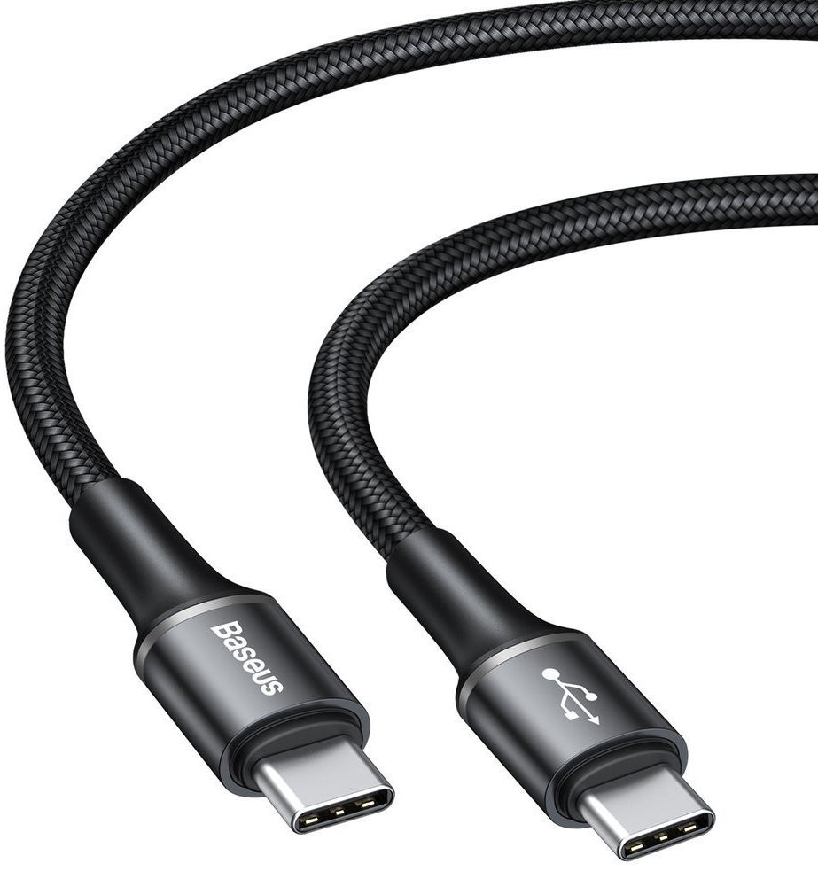 Baseus Halo Series Quick Charge USB-C naar USB-C Kabel 1m Zwart afbeelding 1
