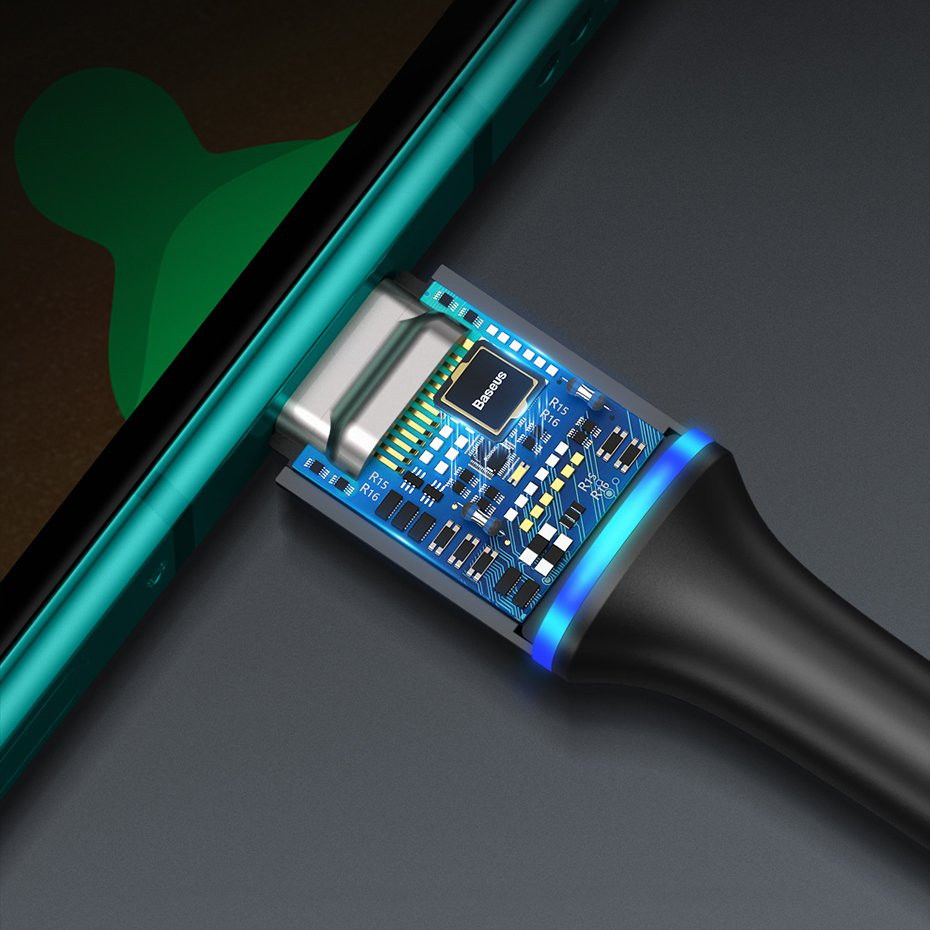 Baseus Halo Series Quick Charge USB-C naar USB-C Kabel 1m Zwart afbeelding 9