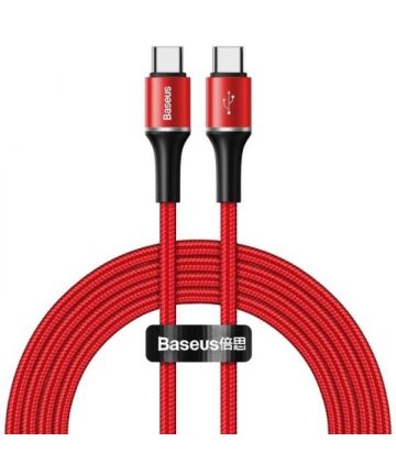 Baseus Halo Series Data Kabel USB-C Lichtgevende Kabel 2m Rood Kabels