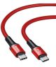 Baseus Halo Series Data Kabel USB-C Lichtgevende Kabel 2m Rood