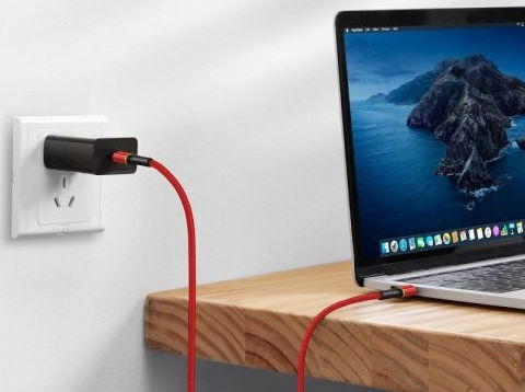 Baseus Halo Series Data Kabel USB-C Lichtgevende Kabel 2m Rood afbeelding 8