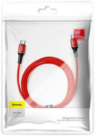 Baseus Halo Series Data Kabel USB-C Lichtgevende Kabel 2m Rood afbeelding 9