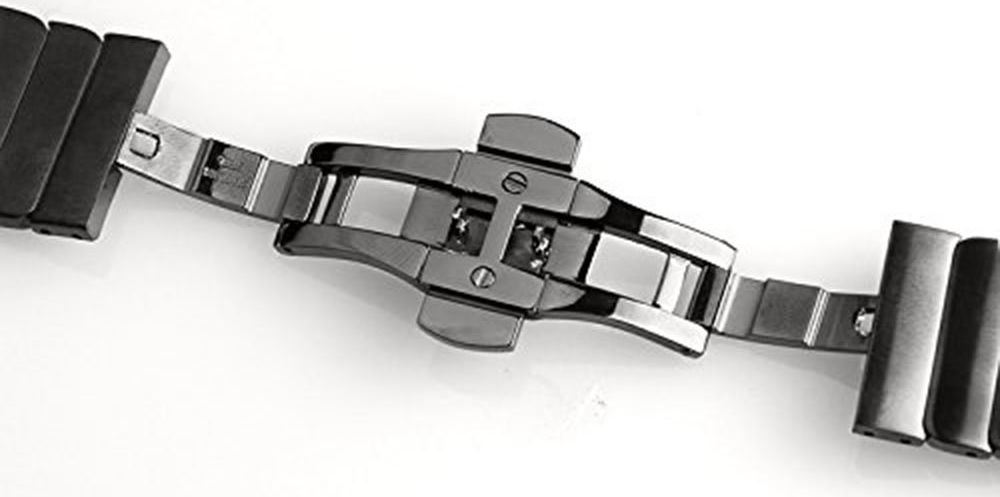 Apple Watch Bandje - 1-10/SE/Ultra 49/46/45/44/42MM - Schakelband RVS - Zwart afbeelding 5