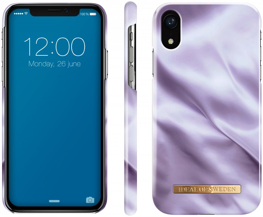 iDeal of Sweden iPhone XR Fashion Hoesje Lavender Satin afbeelding 2