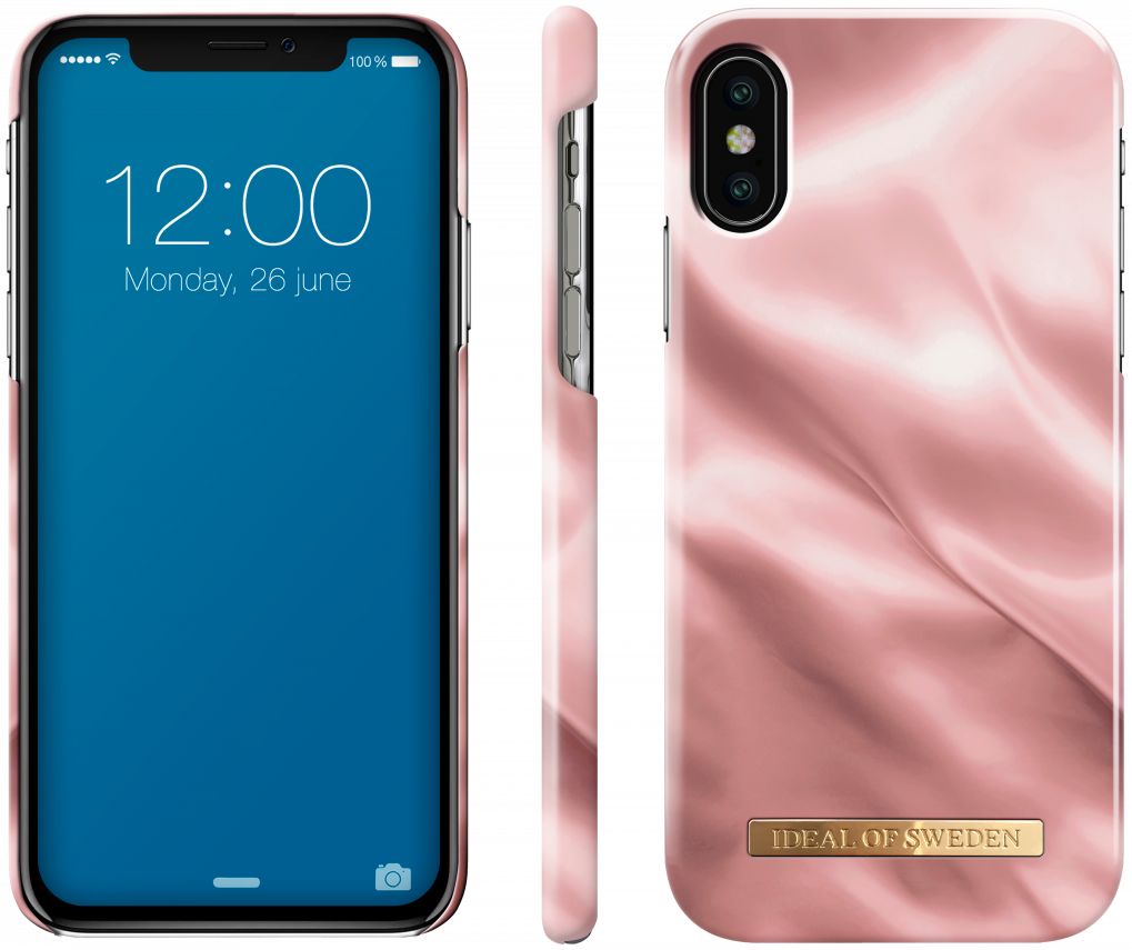 iDeal of Sweden iPhone XS / X Fashion Hoesje Rose Satin afbeelding 2