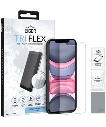 Eiger Tri Flex iPhone 11 / XR Display Folie Screenprotector (2-Pack) Screen Protectors