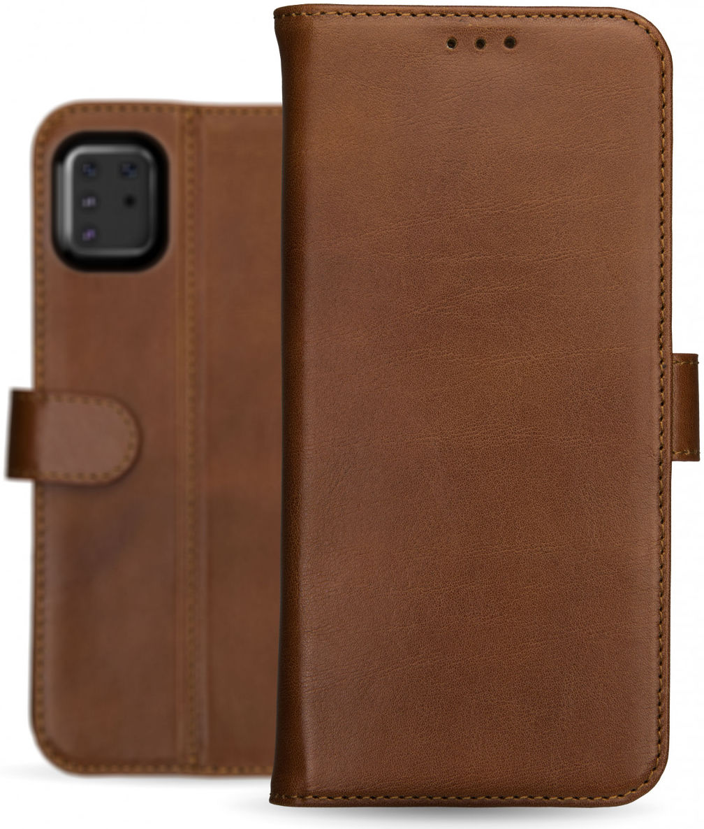 Rosso Deluxe Galaxy Note 10 Lite Hoesje Echt Leer Book Case Bruin afbeelding 12