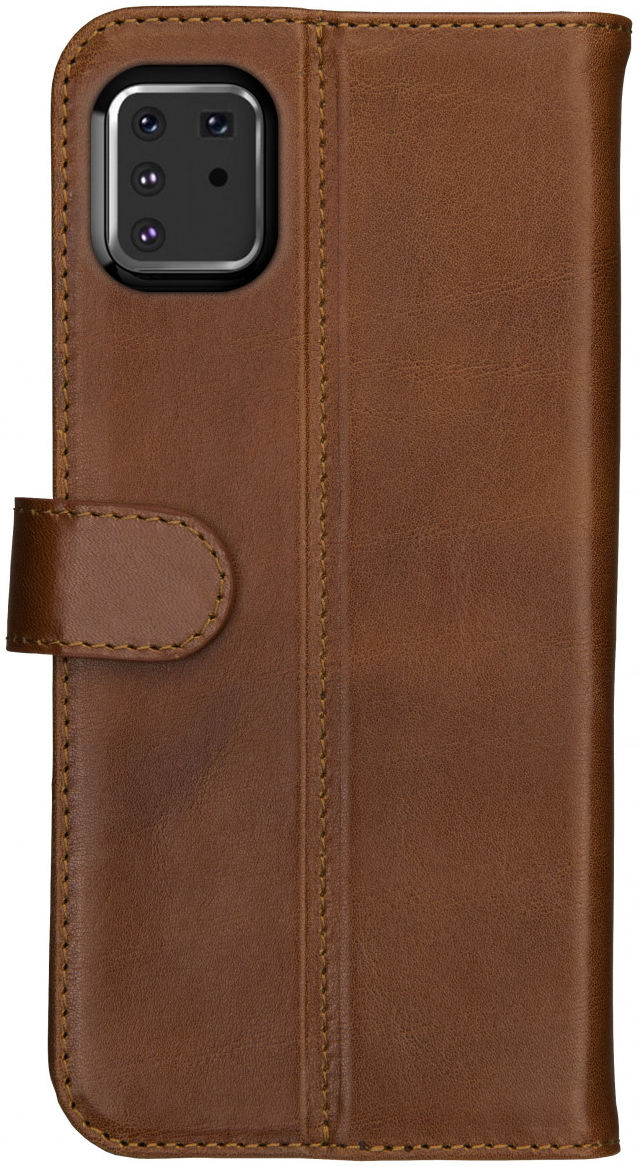 Rosso Deluxe Galaxy Note 10 Lite Hoesje Echt Leer Book Case Bruin afbeelding 5