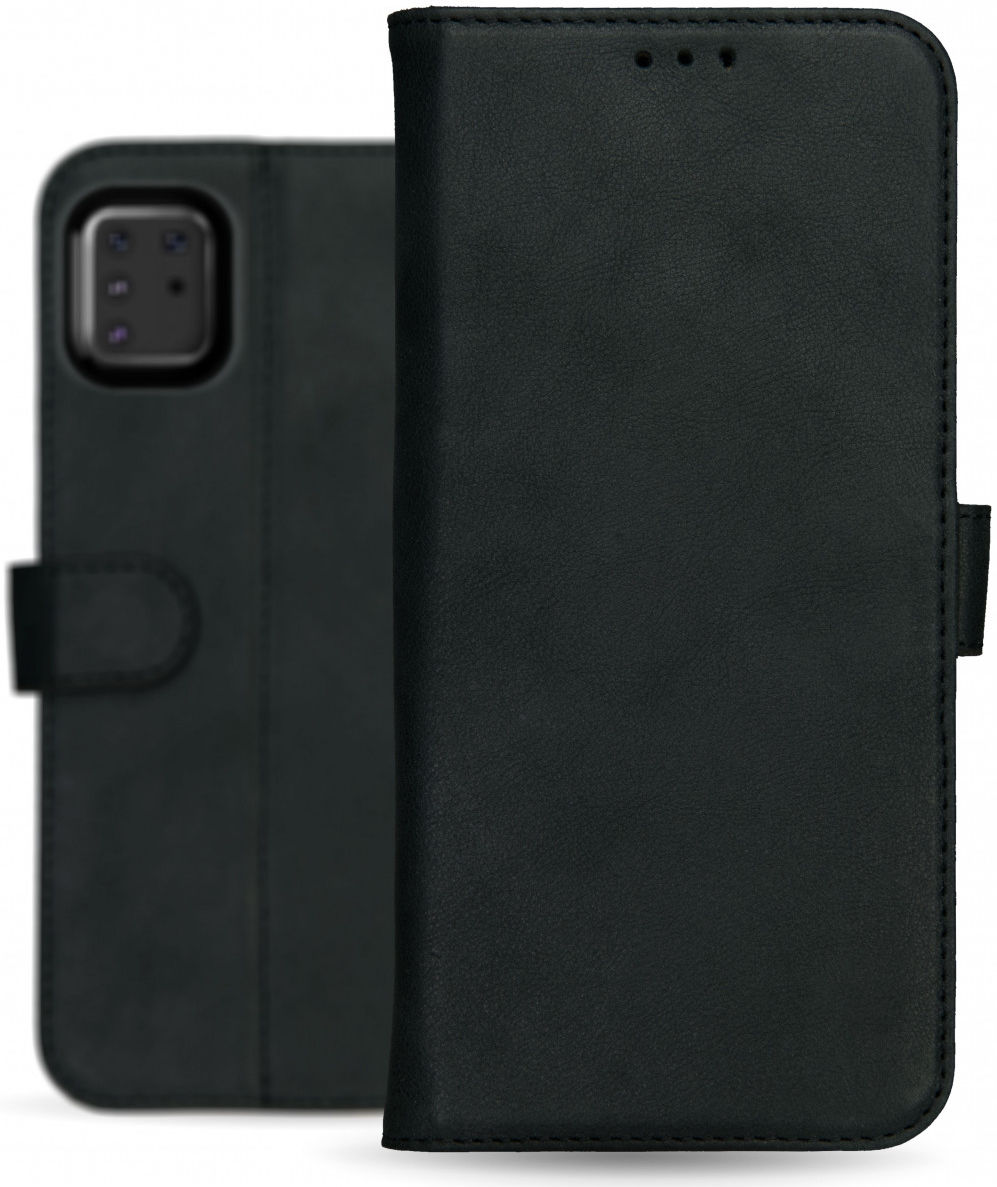 Rosso Deluxe Galaxy Note 10 Lite Hoesje Echt Leer Book Case Zwart afbeelding 10