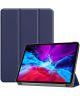 Apple iPad Pro 12.9 2018 / 2020 Tri-Fold Flip Case Blauw