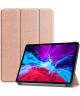 Apple iPad Pro 12.9 2018 / 2020 Tri-Fold Flip Case Roze