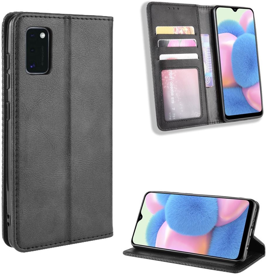 Samsung Galaxy A41 Vintage Portemonnee Hoesje Zwart afbeelding 8