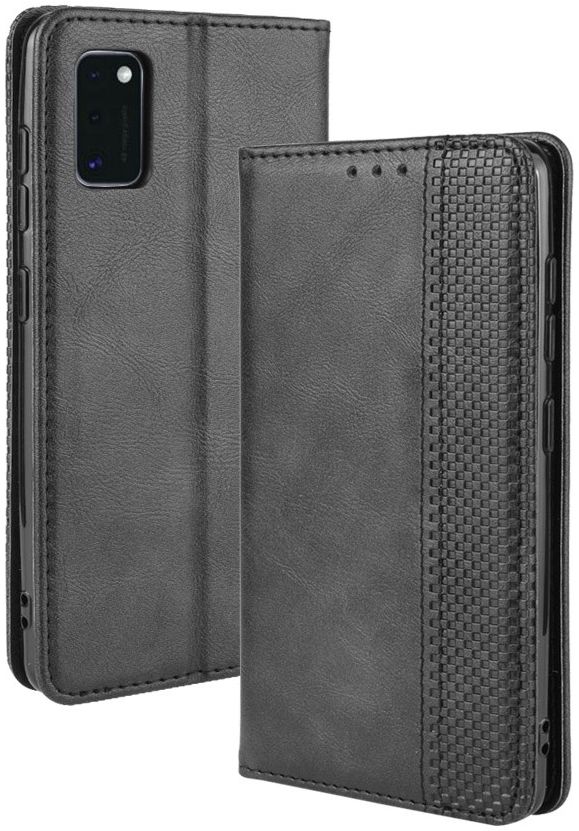 Samsung Galaxy A41 Vintage Portemonnee Hoesje Zwart afbeelding 2