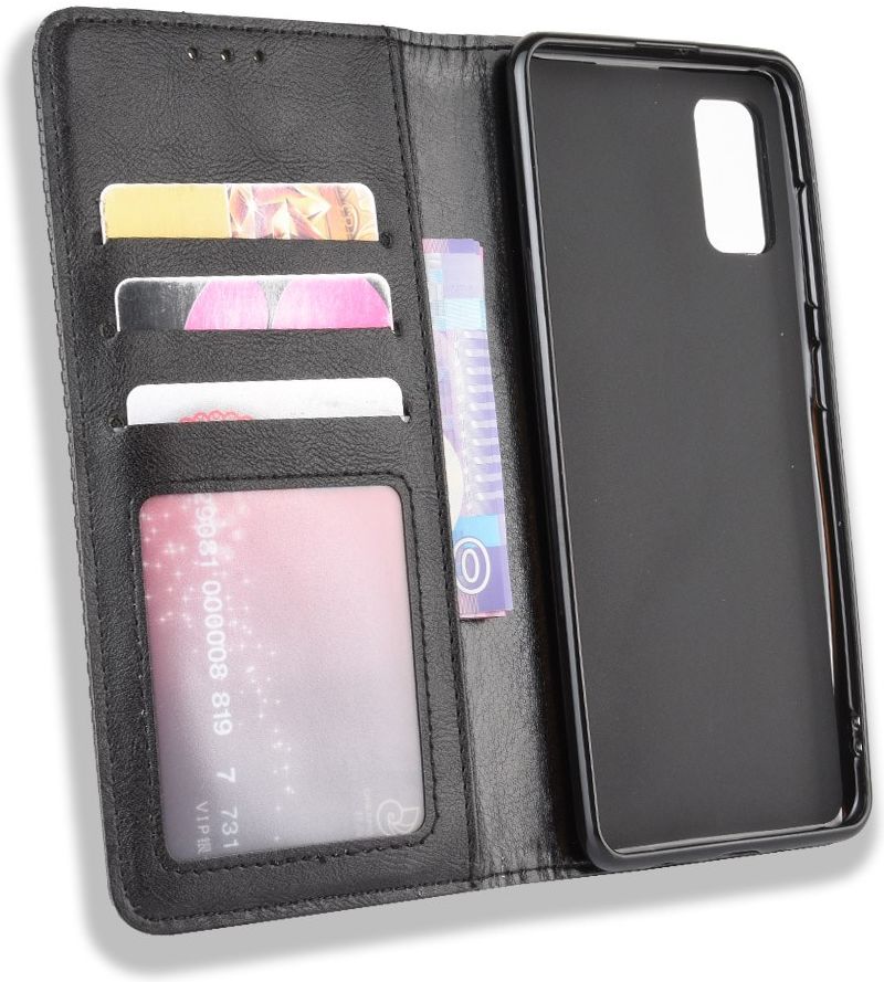 Samsung Galaxy A41 Vintage Portemonnee Hoesje Zwart afbeelding 7