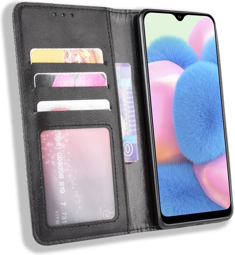 Samsung Galaxy A41 Vintage Portemonnee Hoesje Zwart afbeelding 1