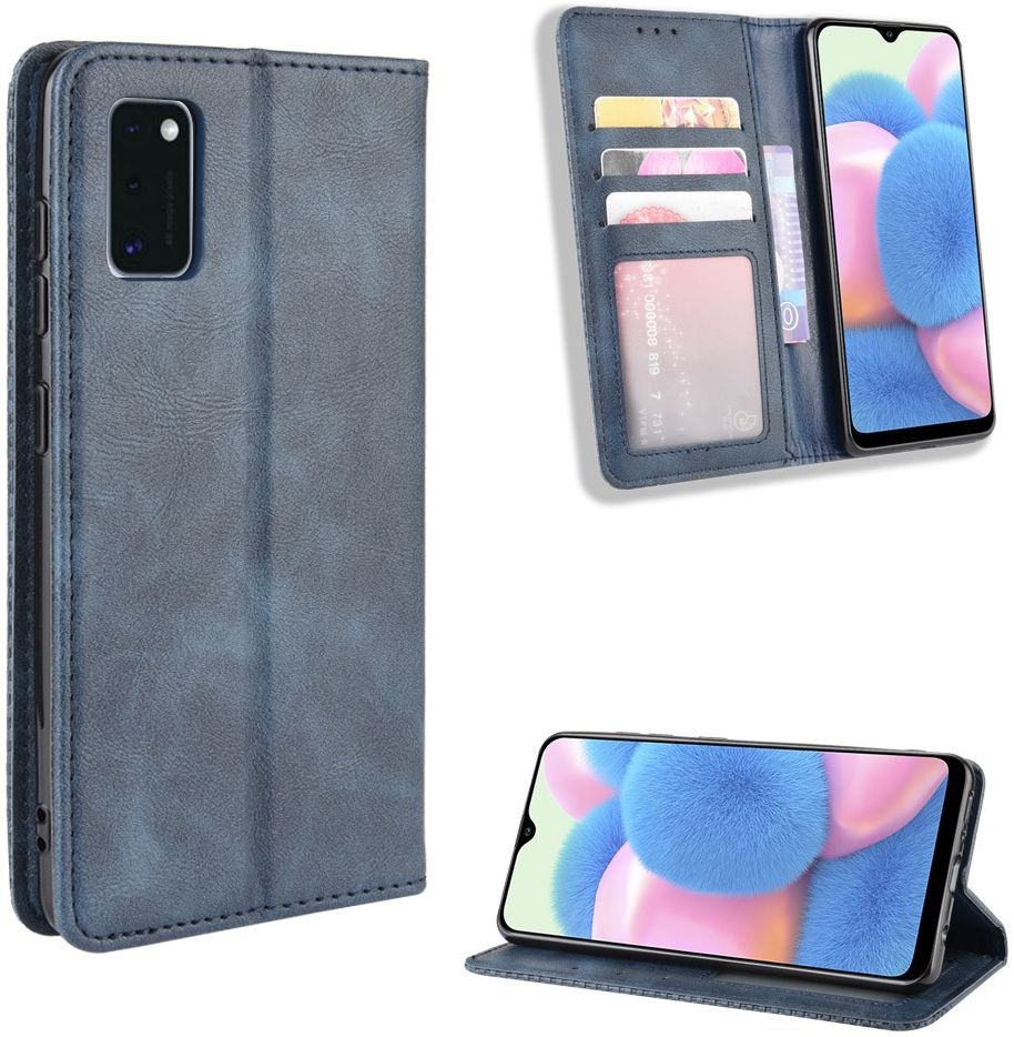 Samsung Galaxy A41 Vintage Portemonnee Hoesje Blauw afbeelding 7