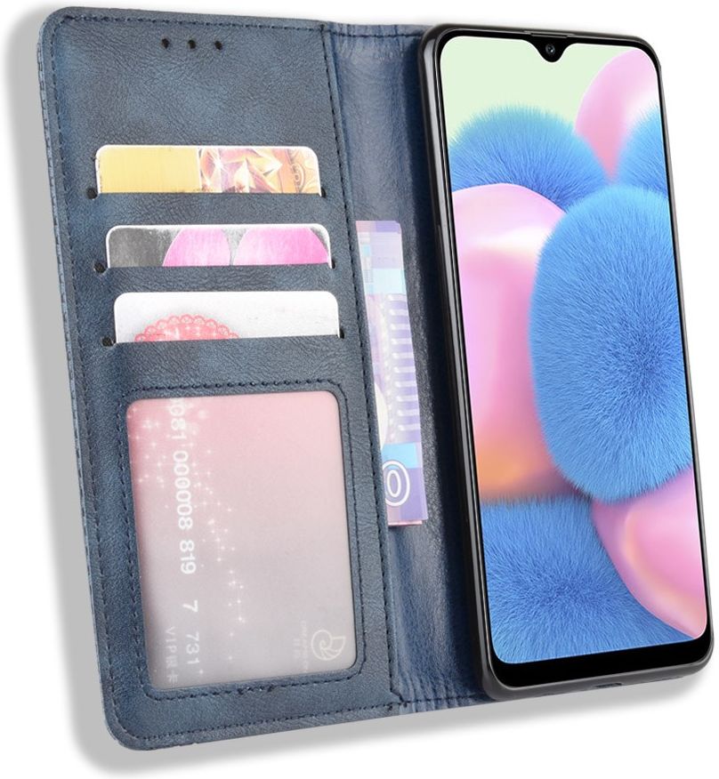 Samsung Galaxy A41 Vintage Portemonnee Hoesje Blauw afbeelding 1