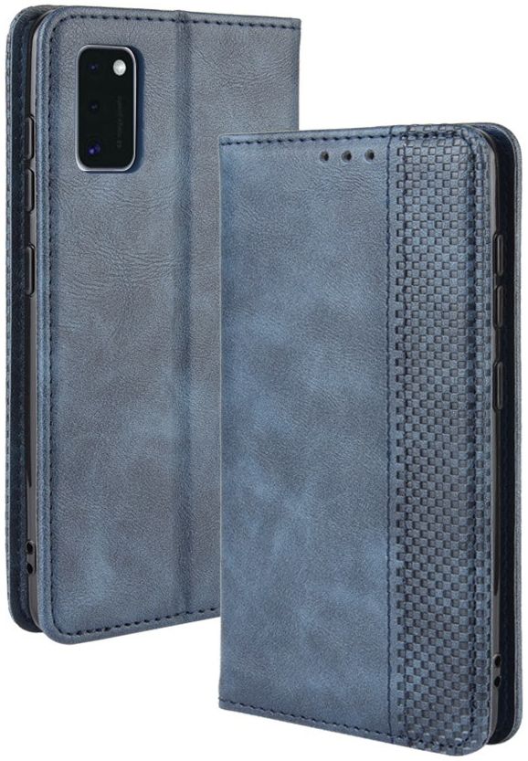 Samsung Galaxy A41 Vintage Portemonnee Hoesje Blauw afbeelding 2
