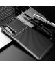 Sony Xperia 1 II Hoesje Geborsteld Carbon Zwart