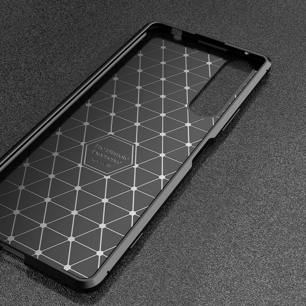 Sony Xperia 1 II Hoesje Geborsteld Carbon Zwart afbeelding 11