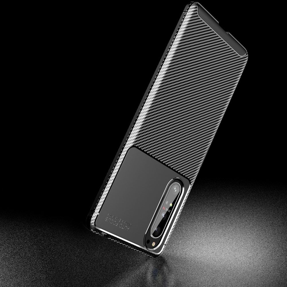 Sony Xperia 1 II Hoesje Geborsteld Carbon Zwart afbeelding 12