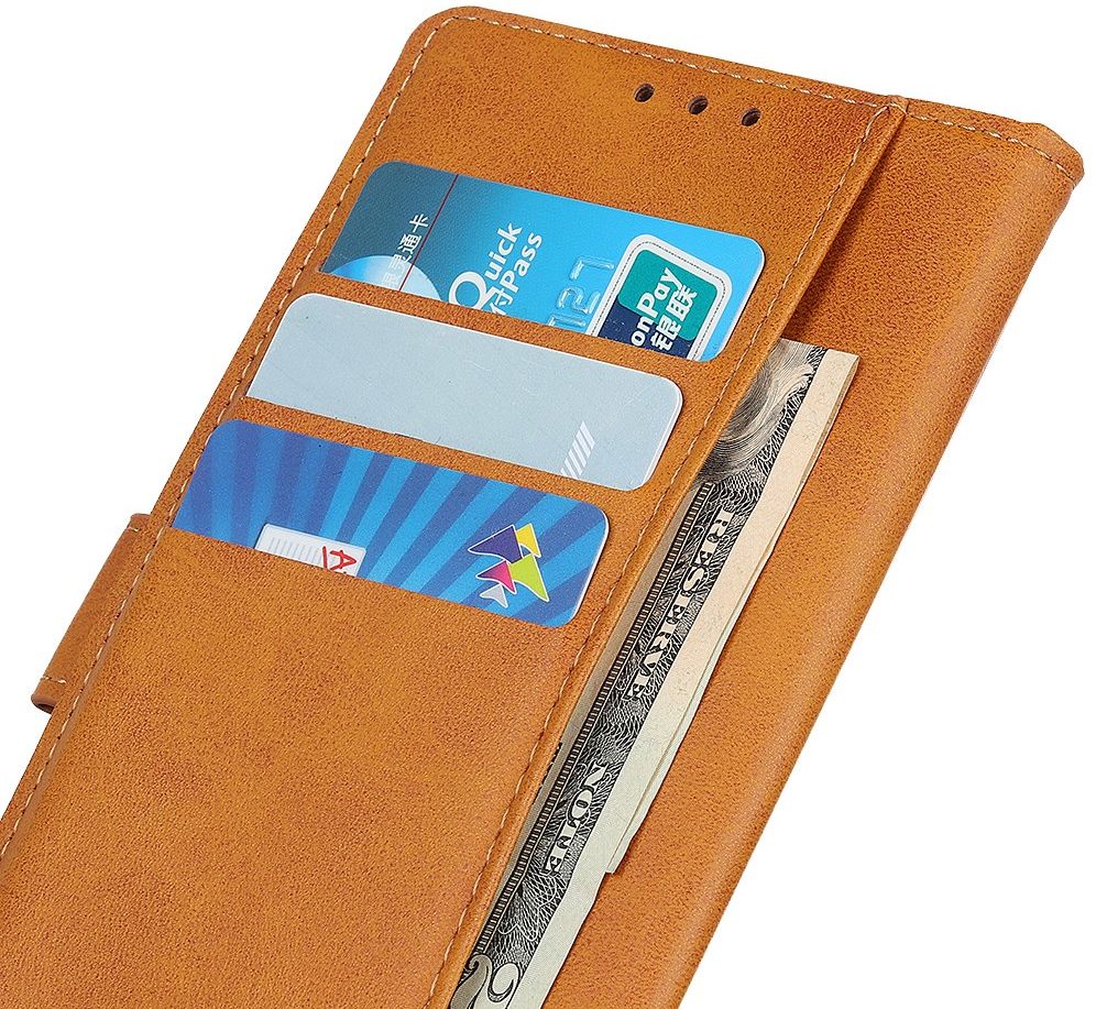 Sony Xperia 1 II Matte Portemonnee Hoesje Bruin afbeelding 3